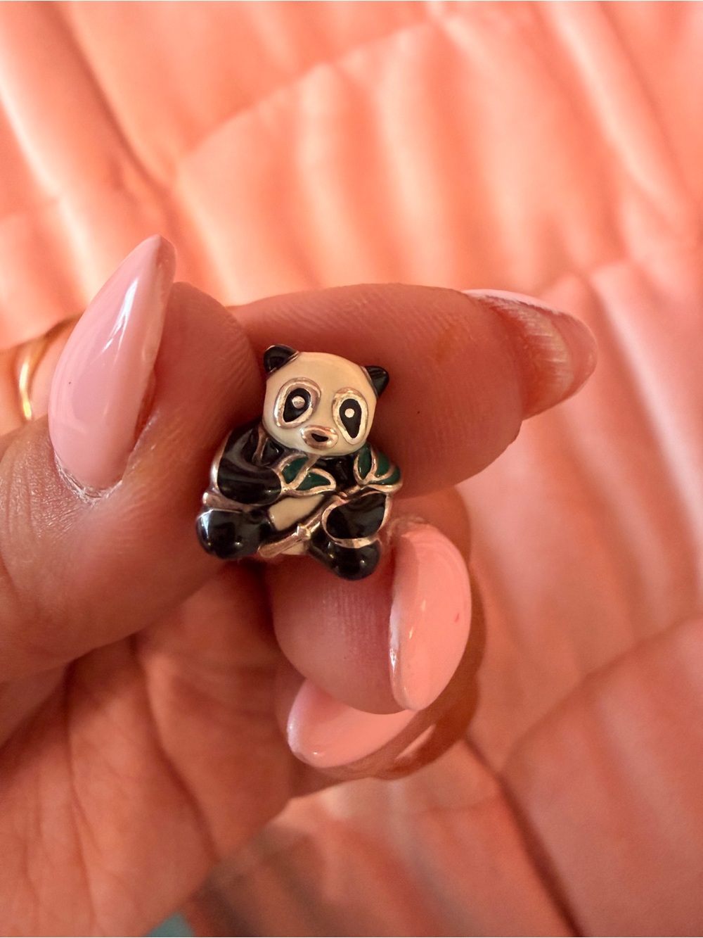 Pandora Panda Enamel Charm in Black, White and Green